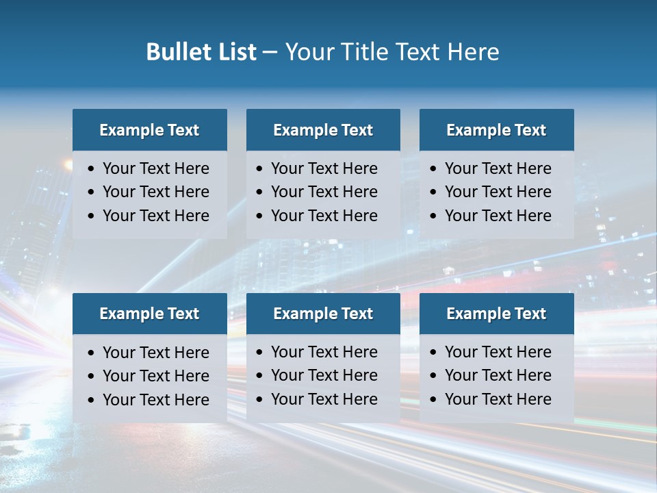 Blue Street Abstract PowerPoint Template