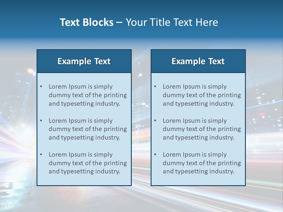 Blue Street Abstract PowerPoint Template