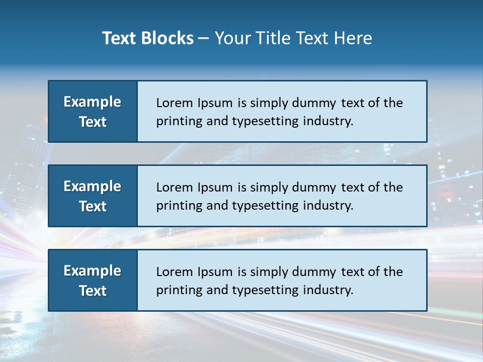 Blue Street Abstract PowerPoint Template