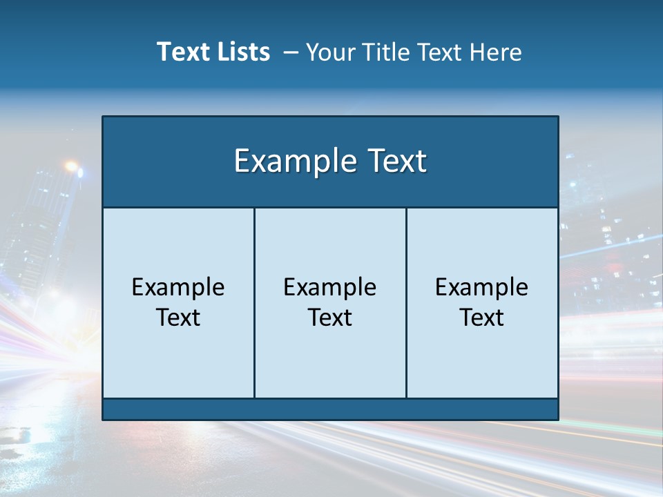 Blue Street Abstract PowerPoint Template