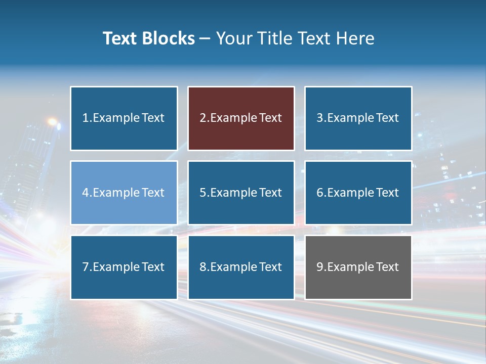 Blue Street Abstract PowerPoint Template