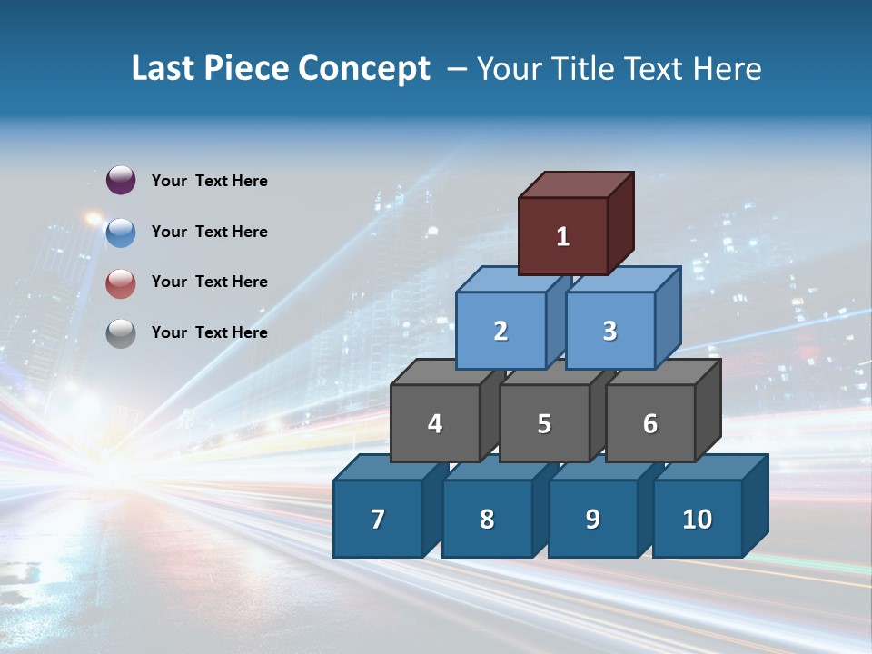 Blue Street Abstract PowerPoint Template