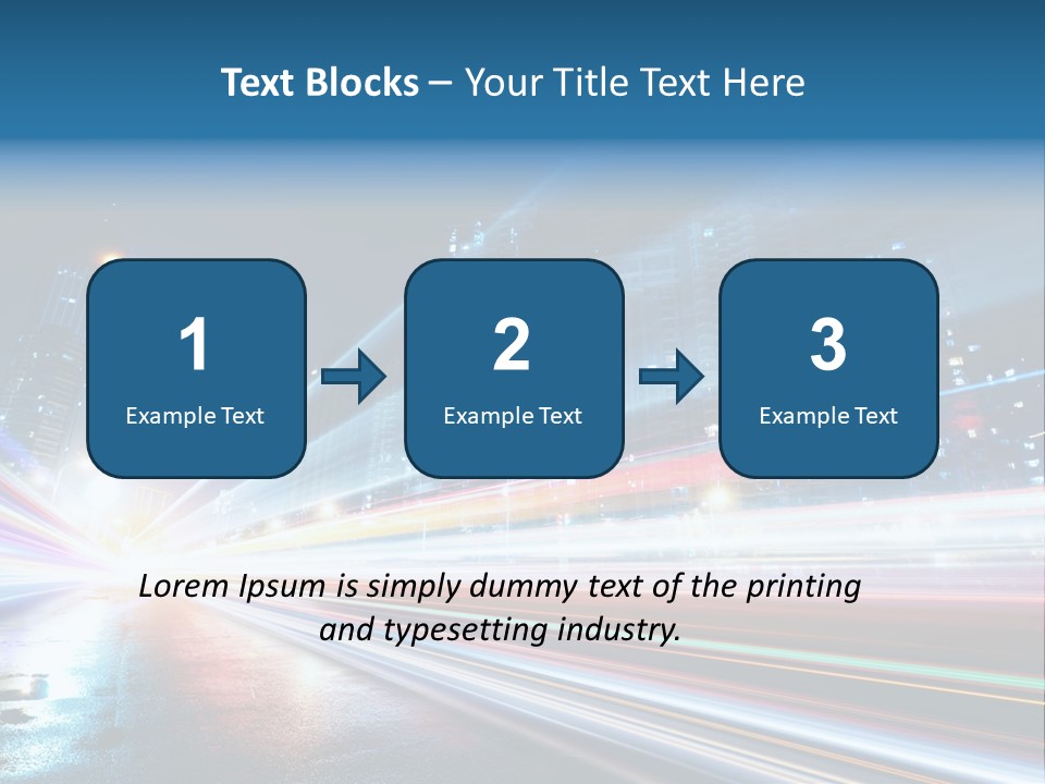 Blue Street Abstract PowerPoint Template