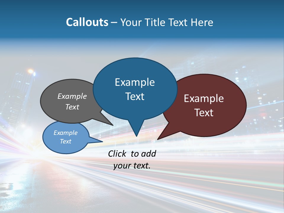 Blue Street Abstract PowerPoint Template
