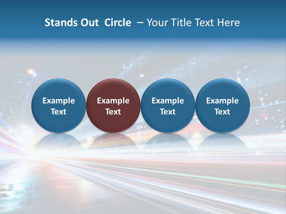 Blue Street Abstract PowerPoint Template