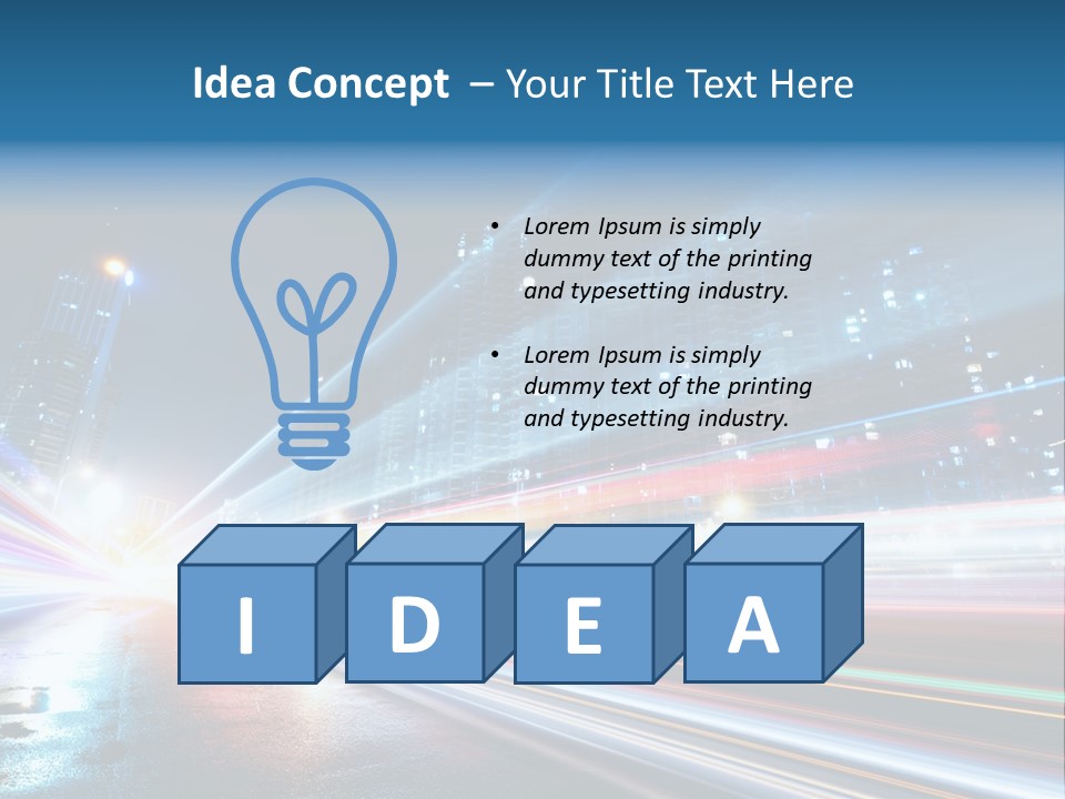 Blue Street Abstract PowerPoint Template