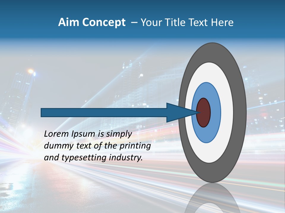 Blue Street Abstract PowerPoint Template