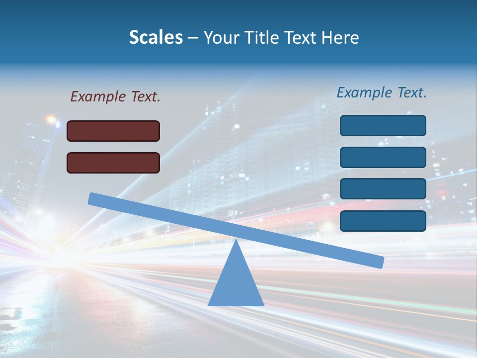 Blue Street Abstract PowerPoint Template