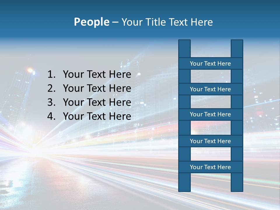 Blue Street Abstract PowerPoint Template