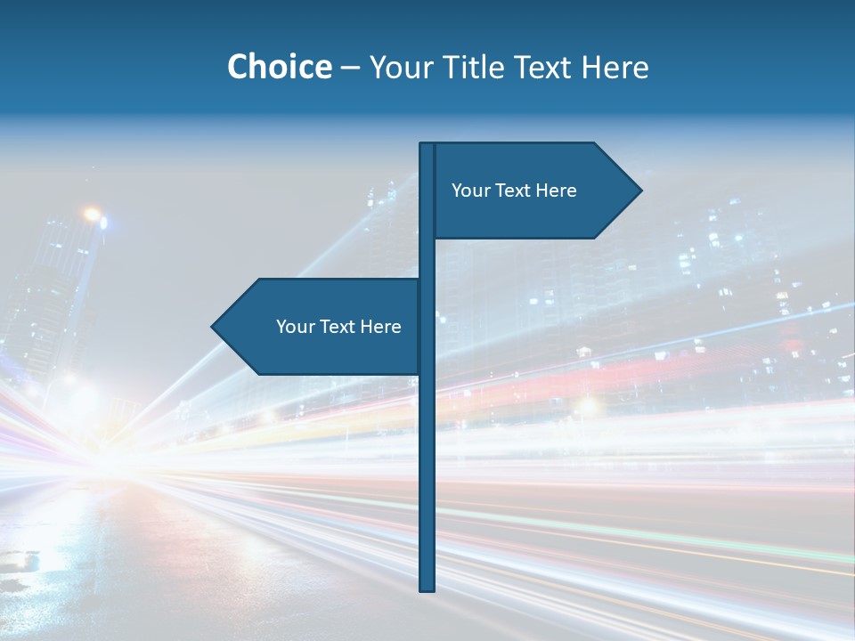 Blue Street Abstract PowerPoint Template