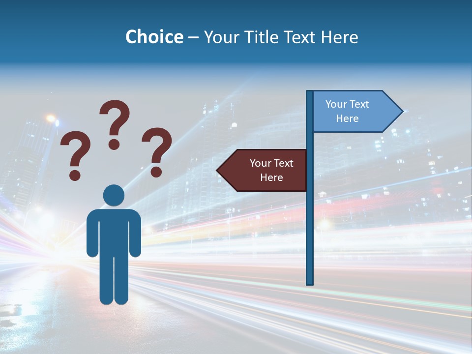 Blue Street Abstract PowerPoint Template