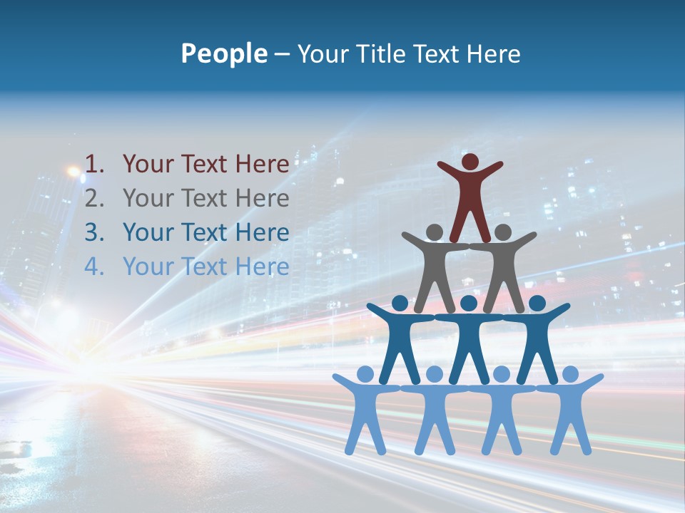 Blue Street Abstract PowerPoint Template