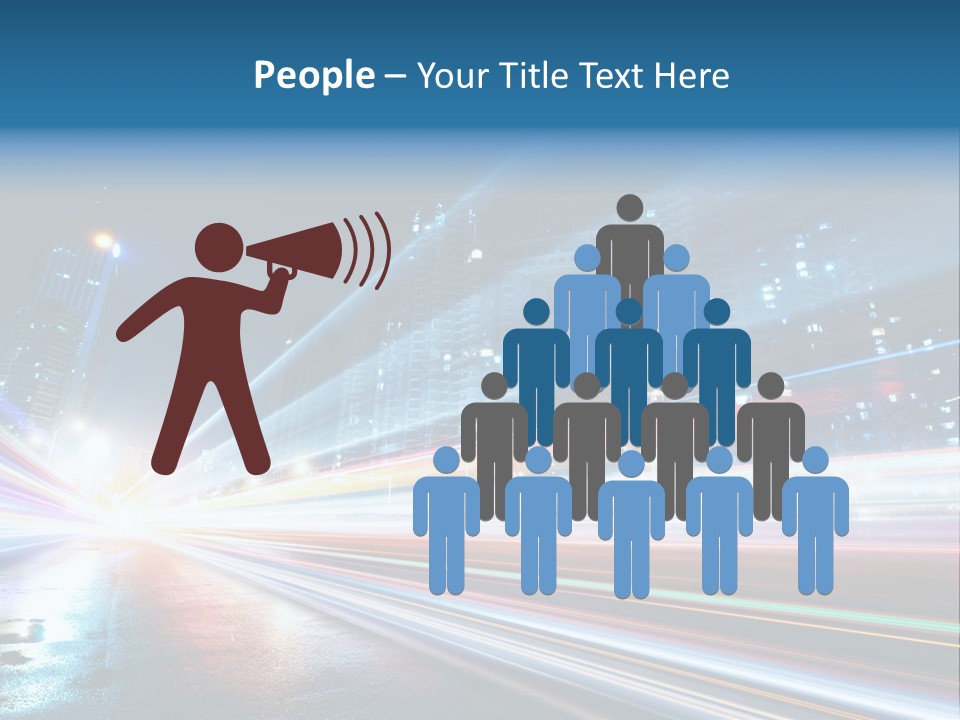 Blue Street Abstract PowerPoint Template