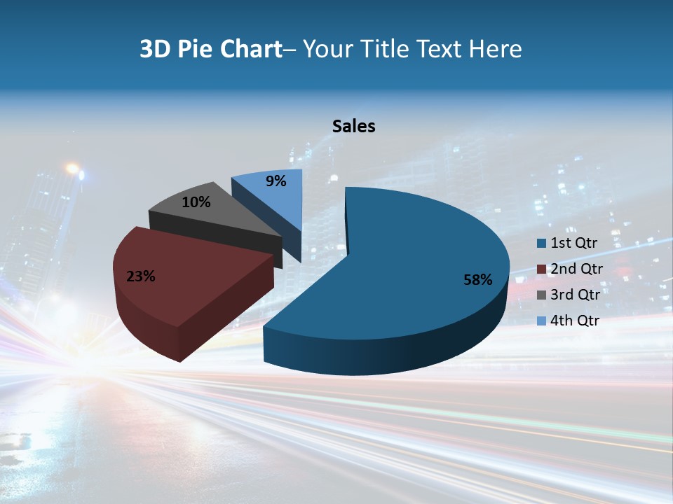 Blue Street Abstract PowerPoint Template