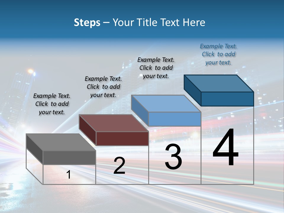 Blue Street Abstract PowerPoint Template