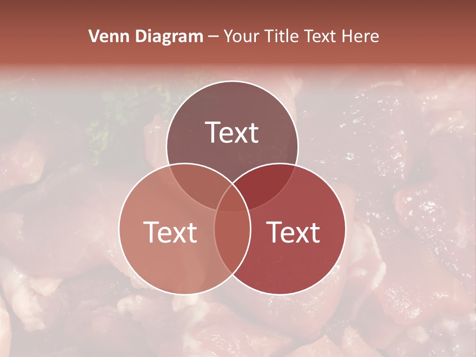 Group Of Objects White Background Tenderloin PowerPoint Template