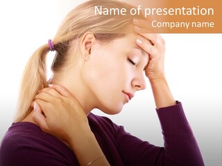 Stressed Caucasian Pain PowerPoint Template