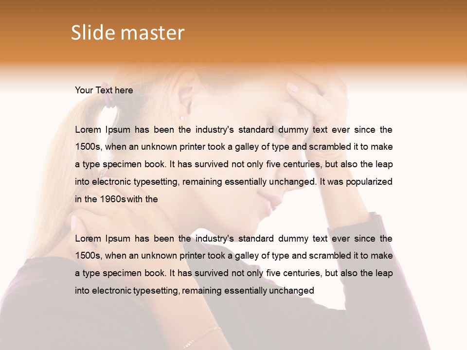 Stressed Caucasian Pain PowerPoint Template