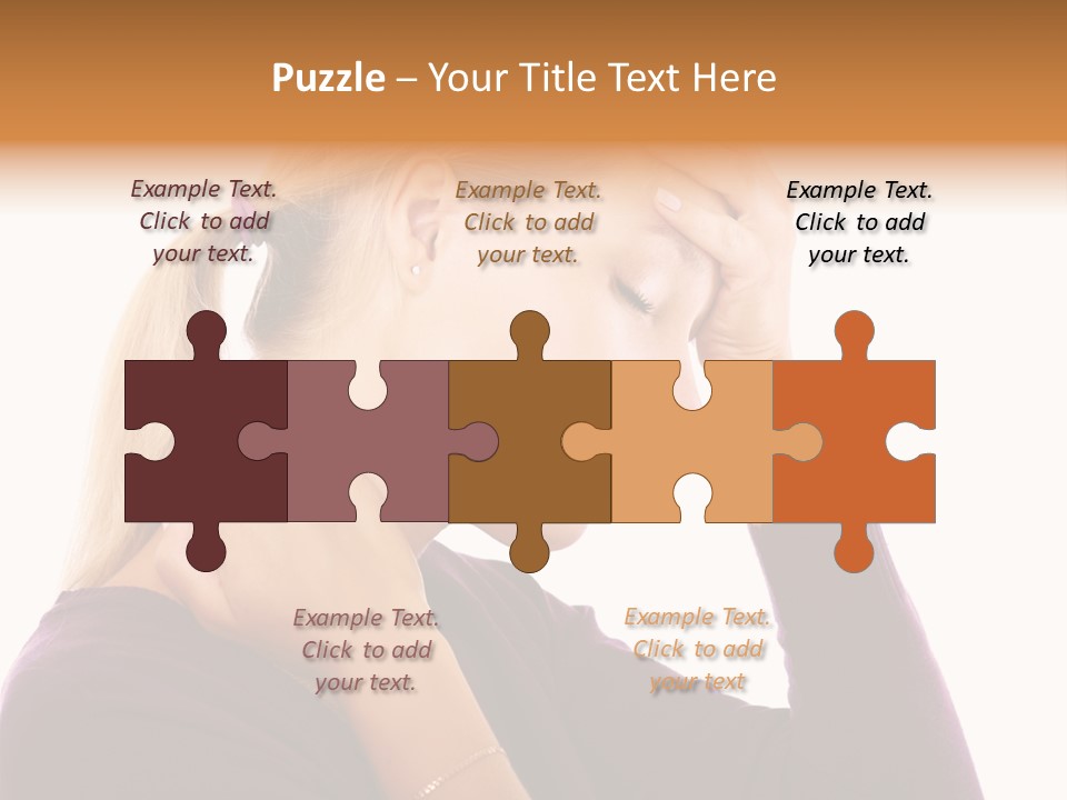 Stressed Caucasian Pain PowerPoint Template