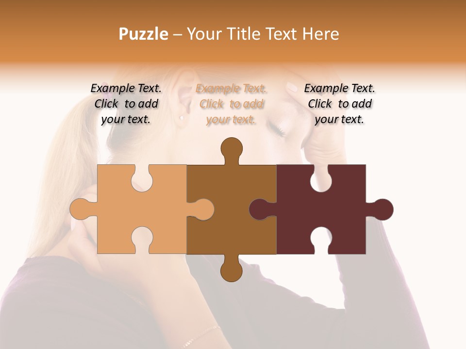 Stressed Caucasian Pain PowerPoint Template