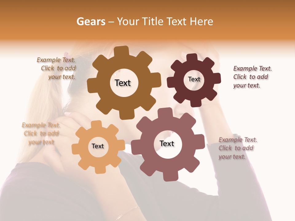 Stressed Caucasian Pain PowerPoint Template