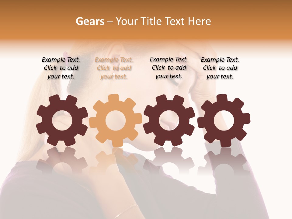 Stressed Caucasian Pain PowerPoint Template