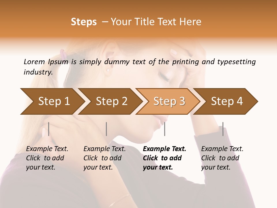 Stressed Caucasian Pain PowerPoint Template