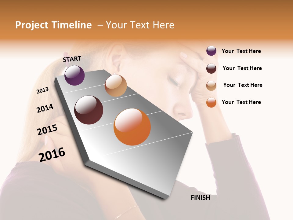 Stressed Caucasian Pain PowerPoint Template