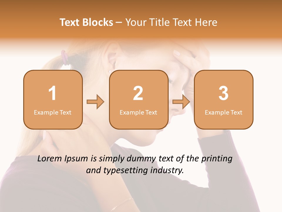 Stressed Caucasian Pain PowerPoint Template