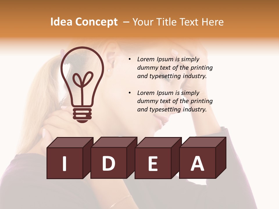 Stressed Caucasian Pain PowerPoint Template