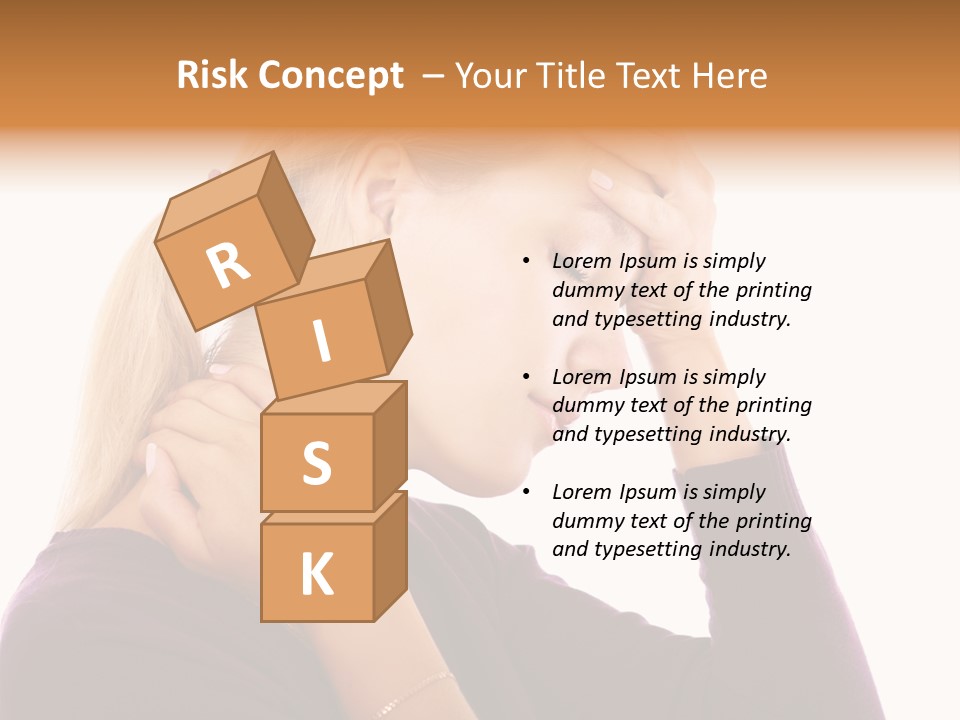 Stressed Caucasian Pain PowerPoint Template