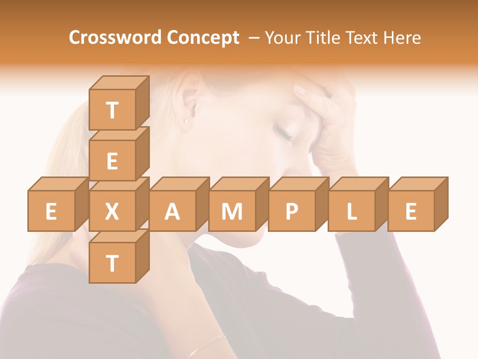 Stressed Caucasian Pain PowerPoint Template