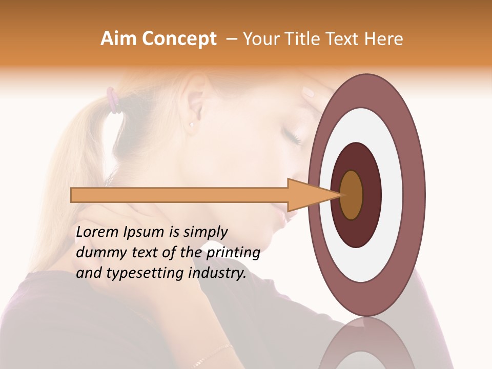 Stressed Caucasian Pain PowerPoint Template