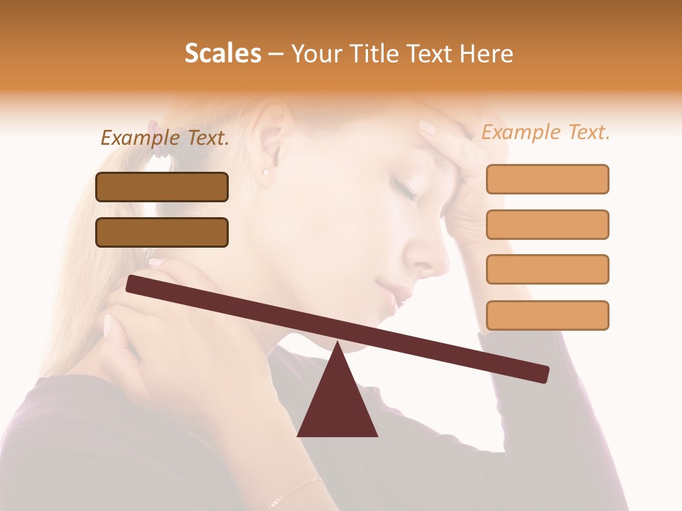 Stressed Caucasian Pain PowerPoint Template