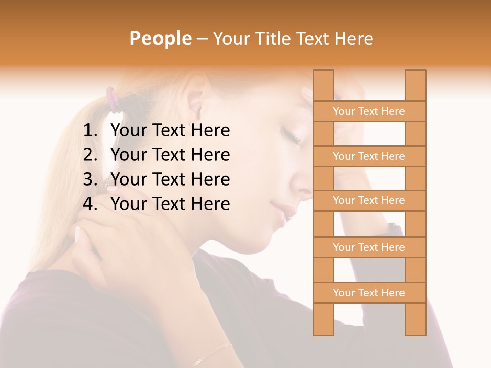 Stressed Caucasian Pain PowerPoint Template