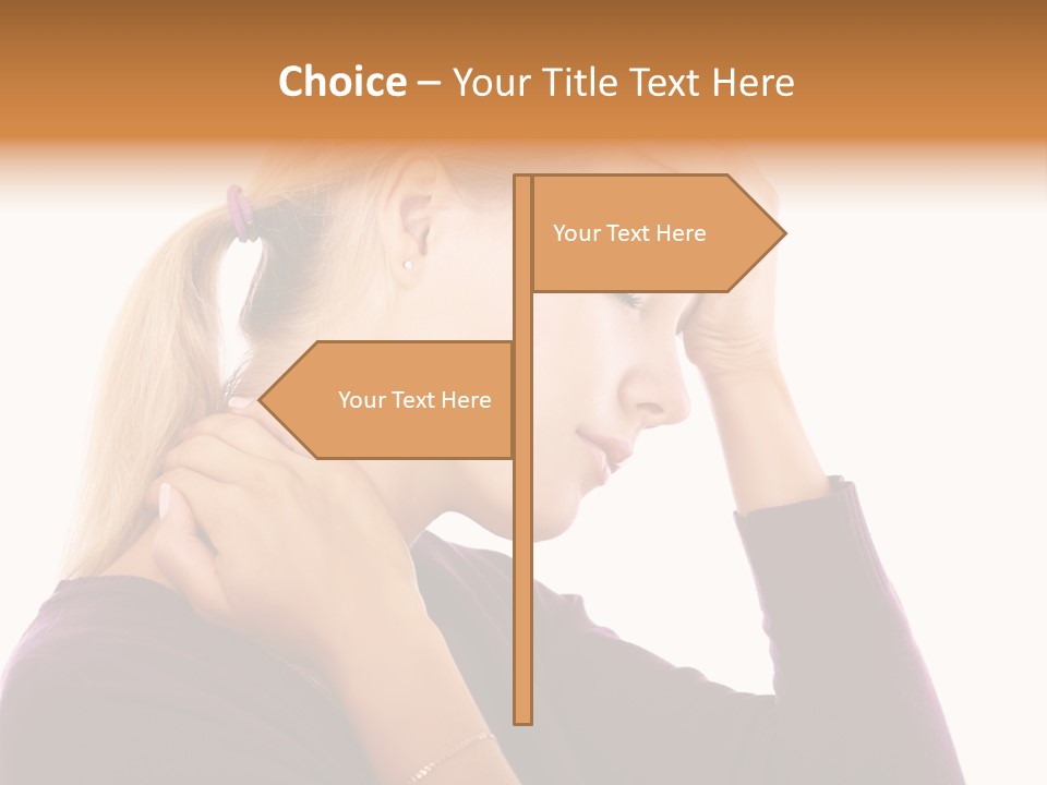 Stressed Caucasian Pain PowerPoint Template