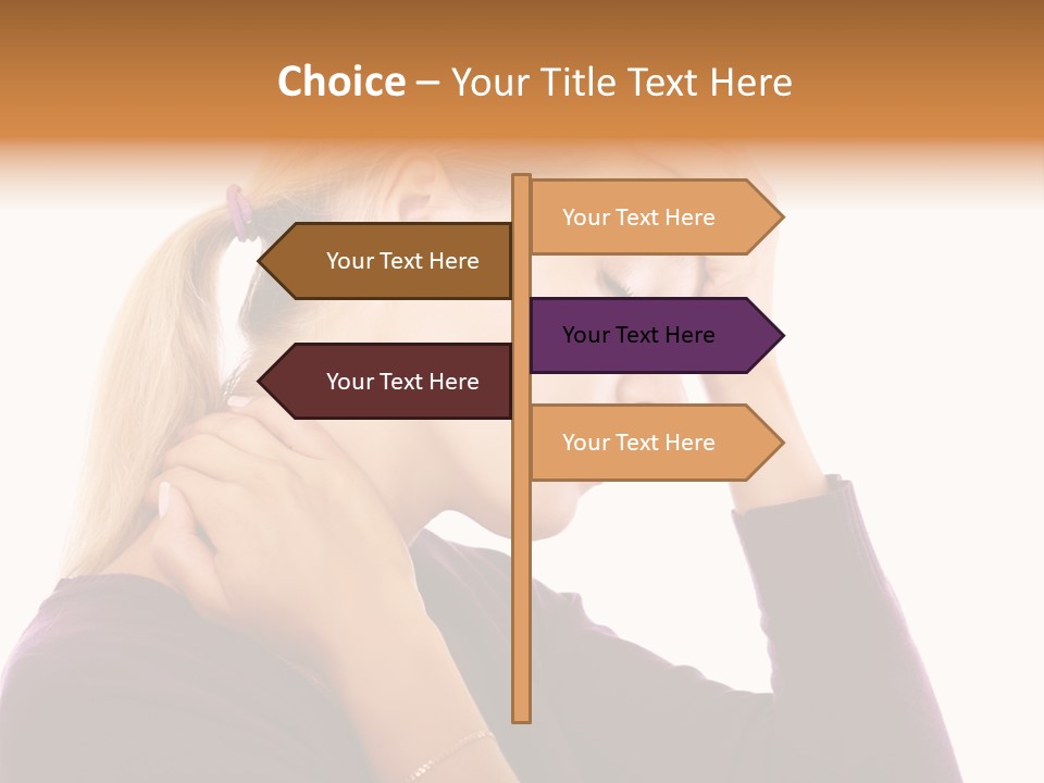 Stressed Caucasian Pain PowerPoint Template