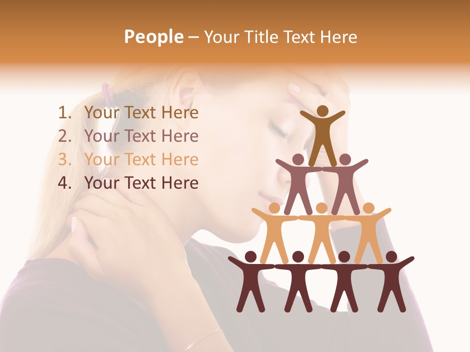 Stressed Caucasian Pain PowerPoint Template