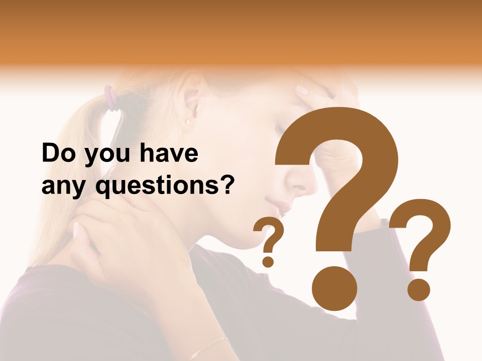 Stressed Caucasian Pain PowerPoint Template