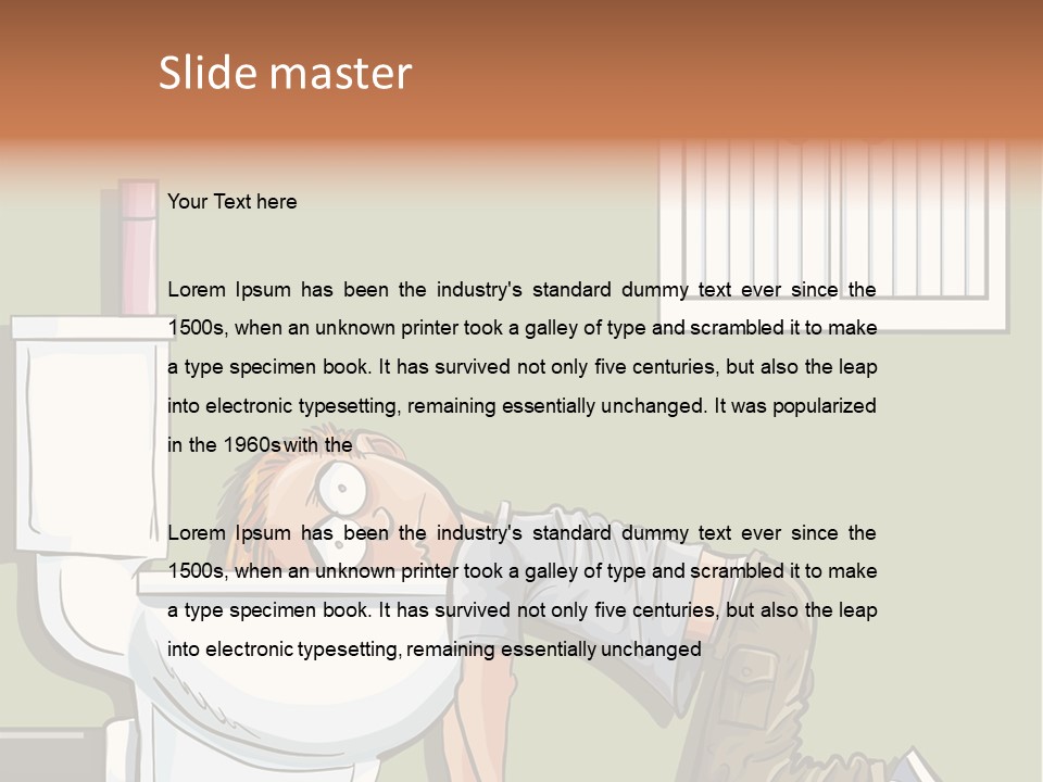 Vomiting Unhappy Clipart PowerPoint Template