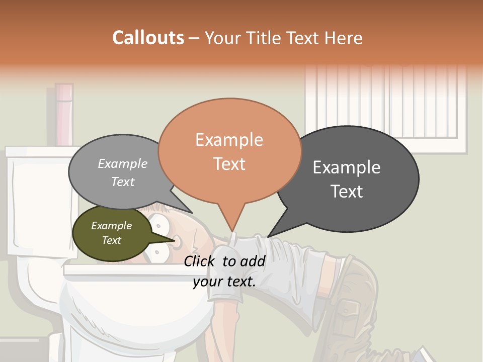 Vomiting Unhappy Clipart PowerPoint Template