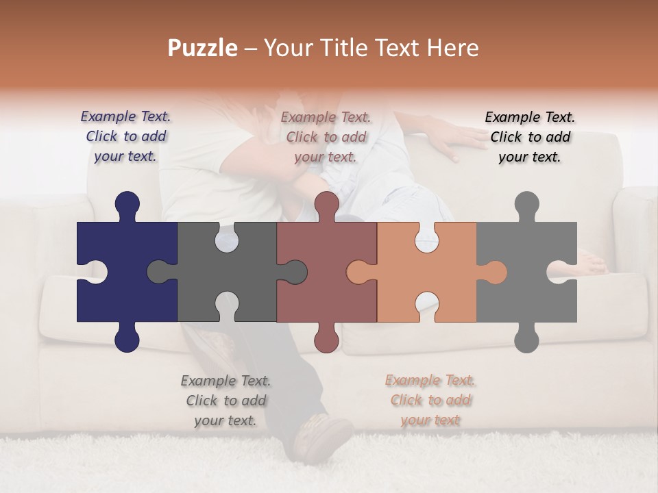 Brunette Relaxing Couple PowerPoint Template