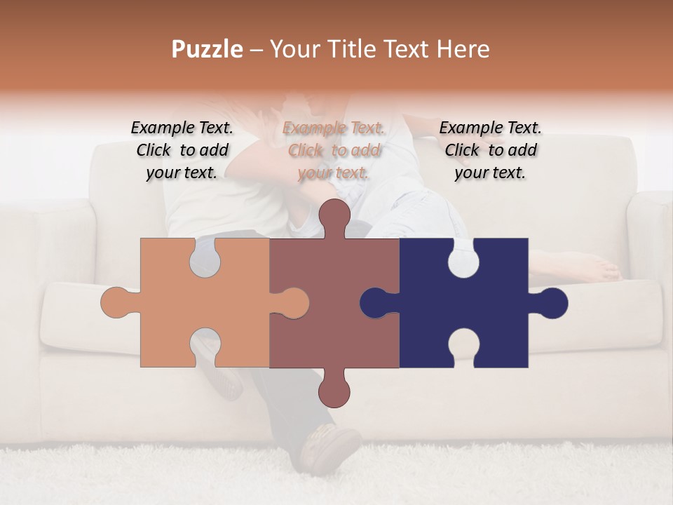 Brunette Relaxing Couple PowerPoint Template
