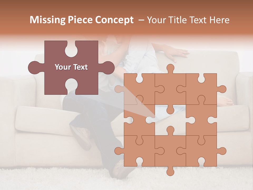 Brunette Relaxing Couple PowerPoint Template
