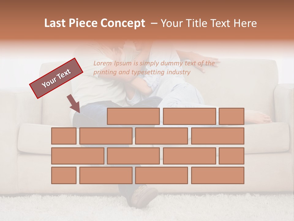 Brunette Relaxing Couple PowerPoint Template