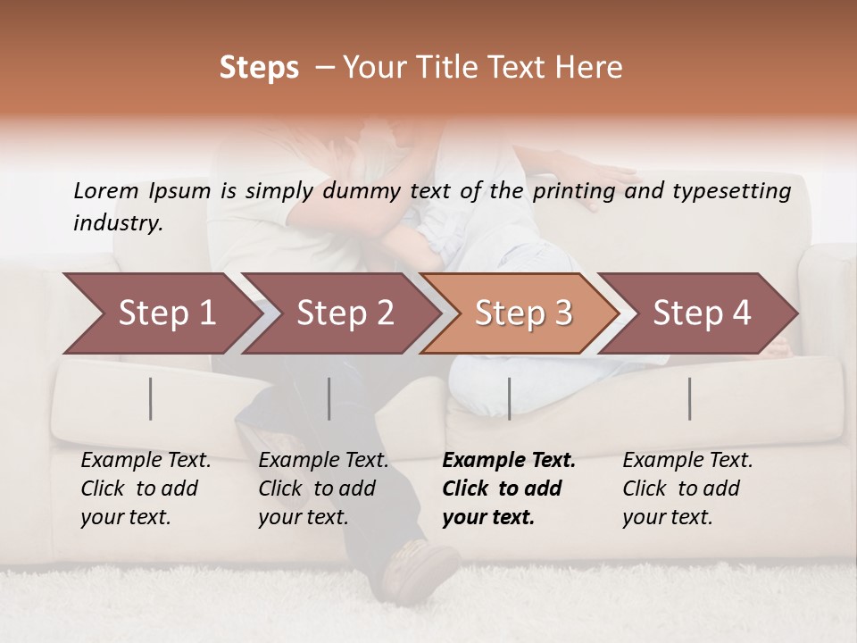 Brunette Relaxing Couple PowerPoint Template