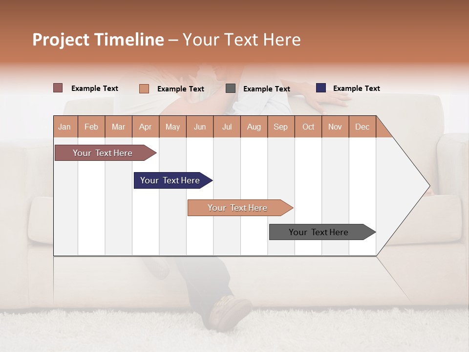 Brunette Relaxing Couple PowerPoint Template