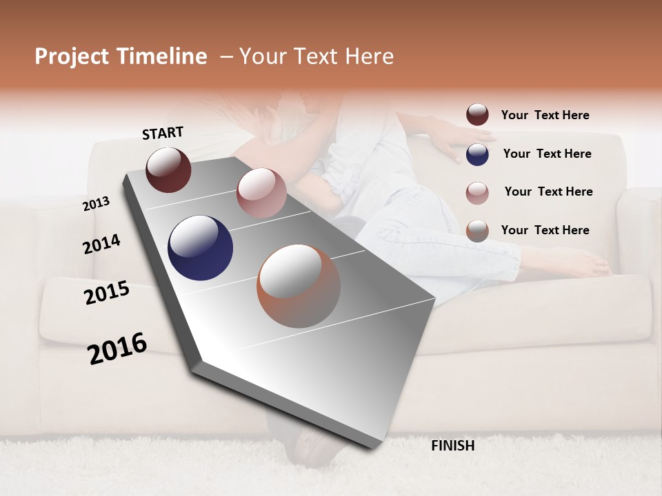 Brunette Relaxing Couple PowerPoint Template