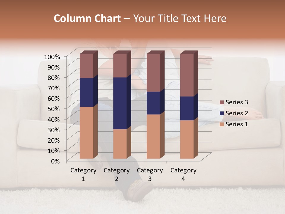Brunette Relaxing Couple PowerPoint Template