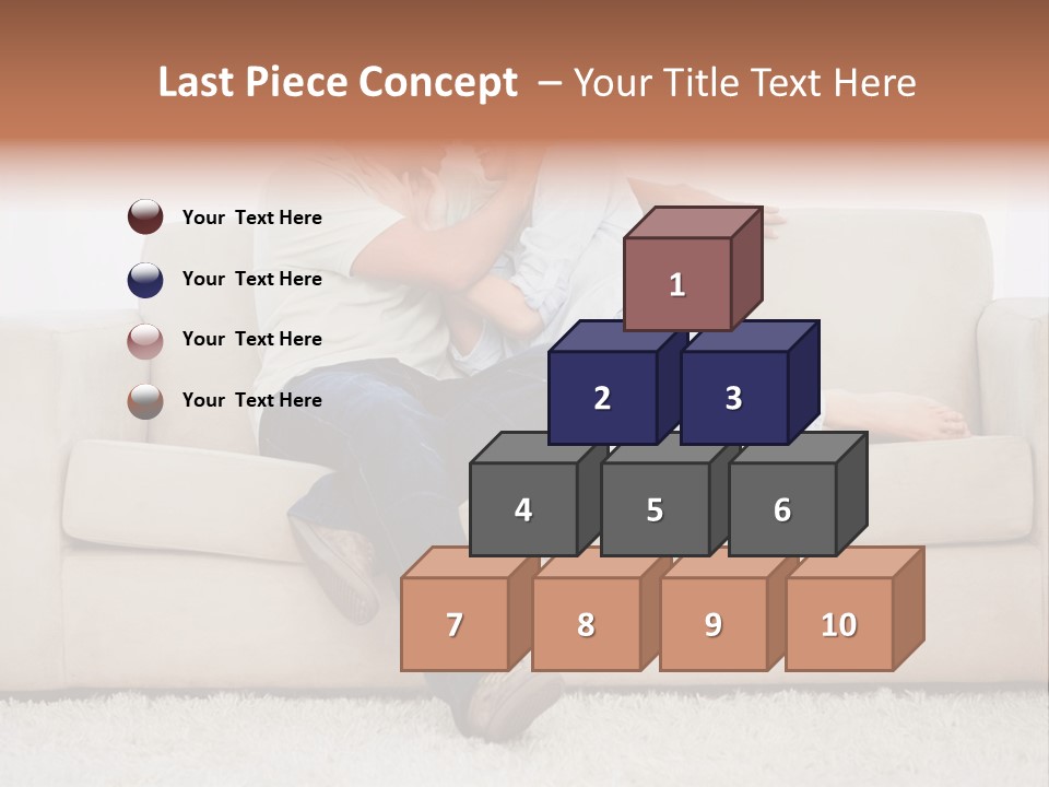 Brunette Relaxing Couple PowerPoint Template